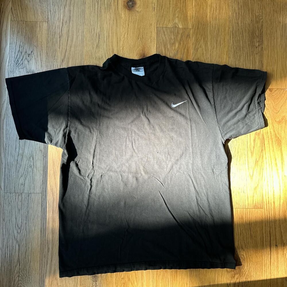 Vintage 90’s Distressed Nike White Tag Embroidered Nike Swoosh Shirt  Size: Larg